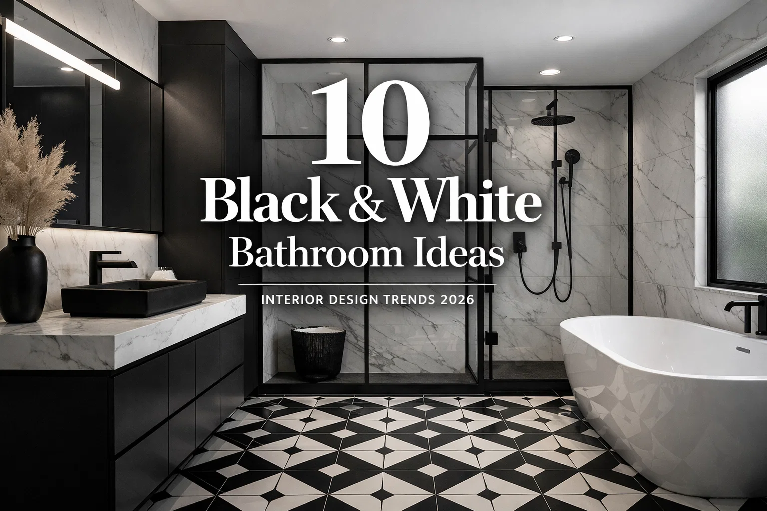 10 Black and White Bathroom Ideas 2026