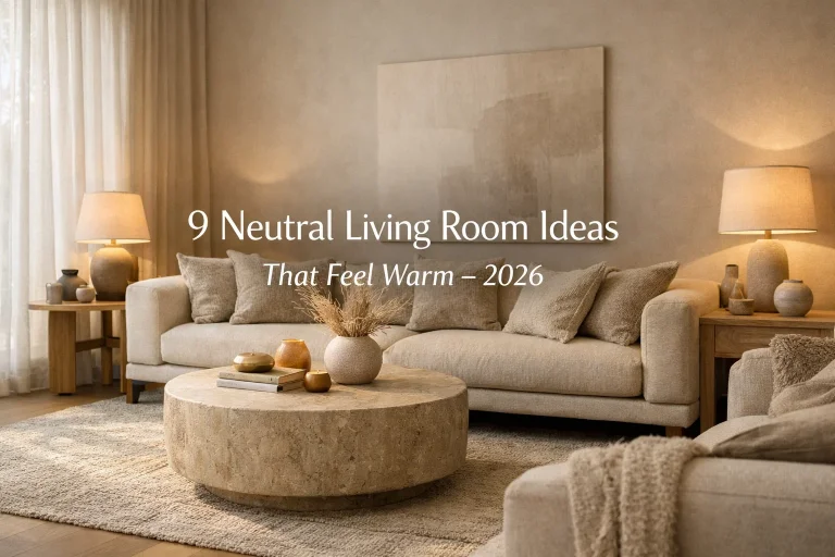 9 Neutral Living Room Ideas That Feel Warm 2026