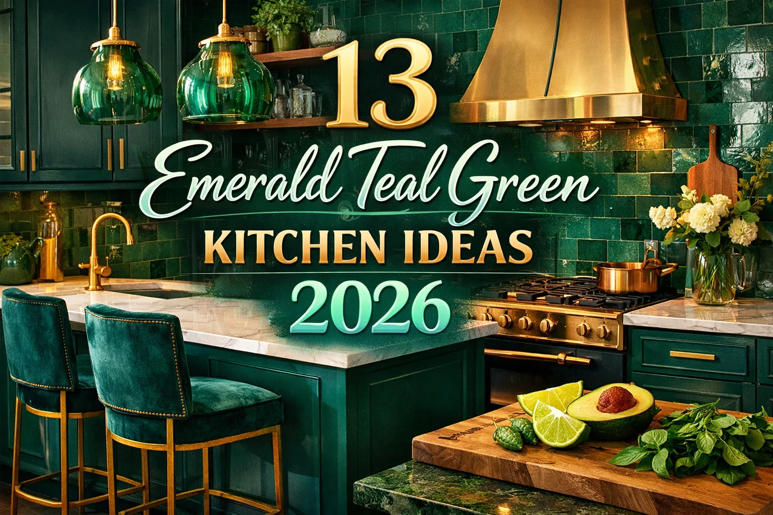 13 Emerald Teal Green Kitchen Ideas 2026