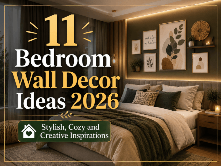11 Bedroom Wall Decor Ideas 2026 – Stylish, Cozy and Creative Inspirations