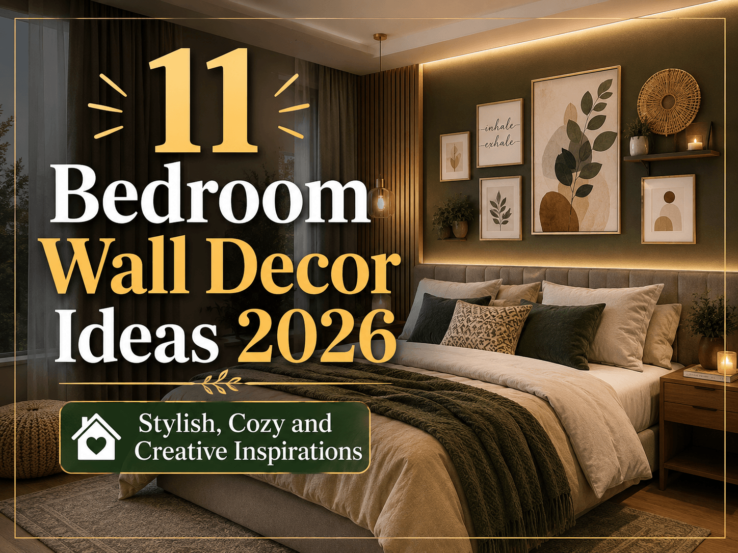 11 Bedroom Wall Decor Ideas 2026 - Stylish, Cozy and Creative Inspirations