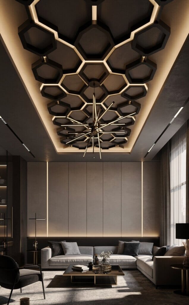 9 Stunning False Ceiling Living Room Designs
