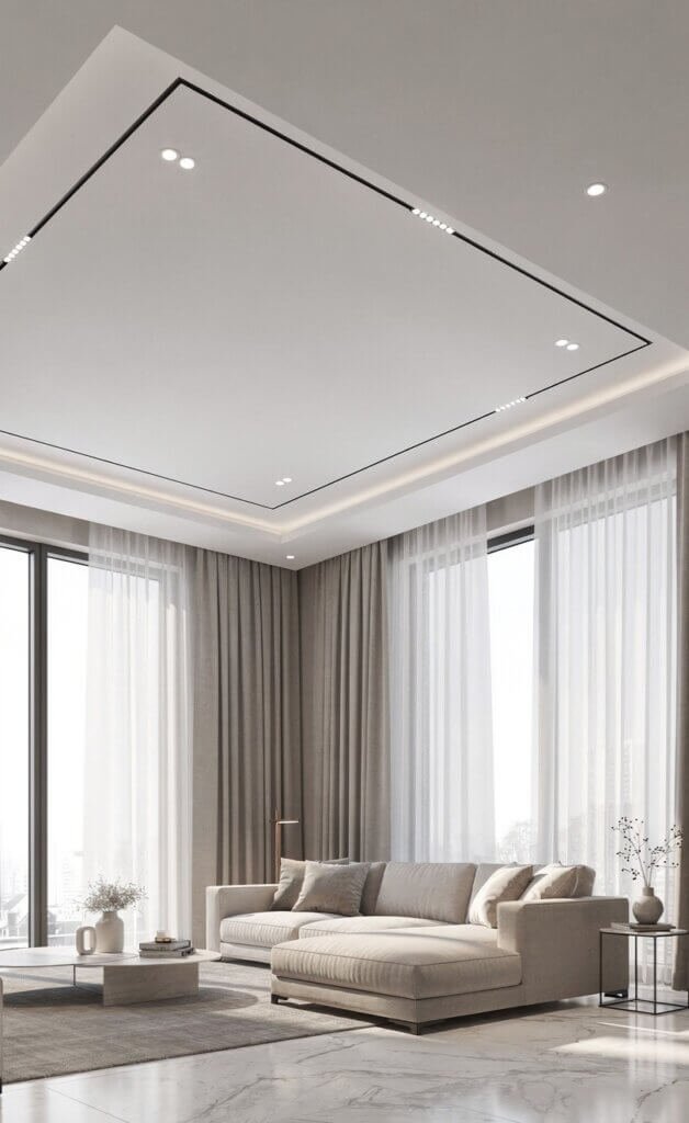 9 Stunning False Ceiling Living Room Designs